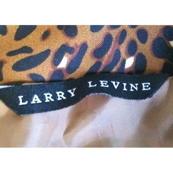 Larry Levine Womens Brown Black Animal Print Layered Ruffle Skirt Size 16 - Picture 6 of 7